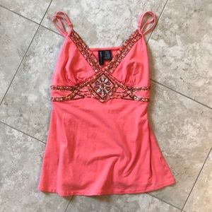 Embellished Top (coral)